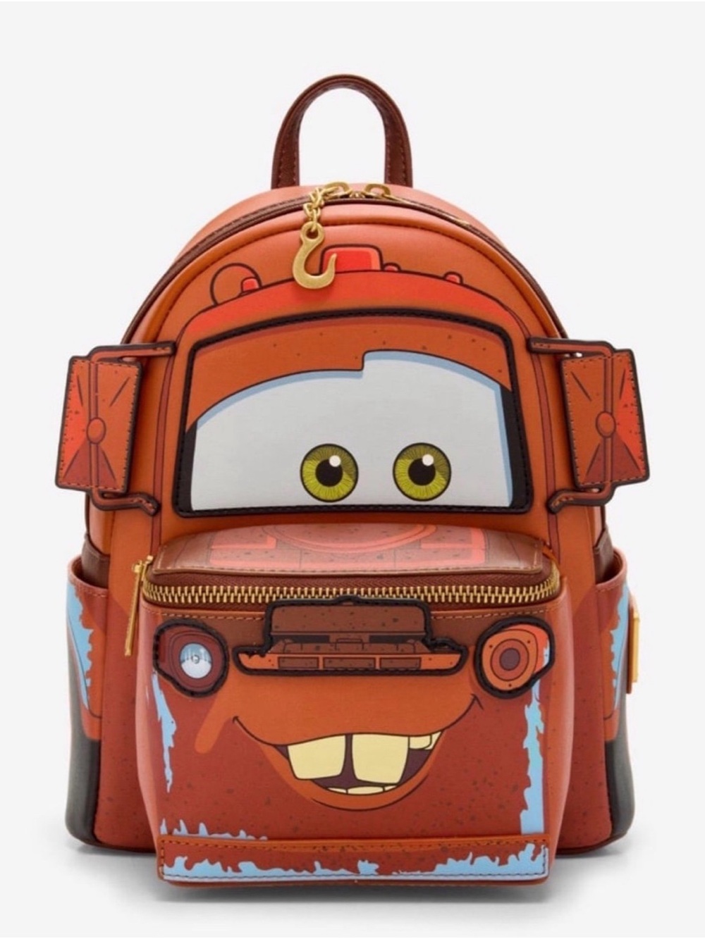 Loungefly Disney Cars Mater Mini Backpack - Orange with Blue Accents